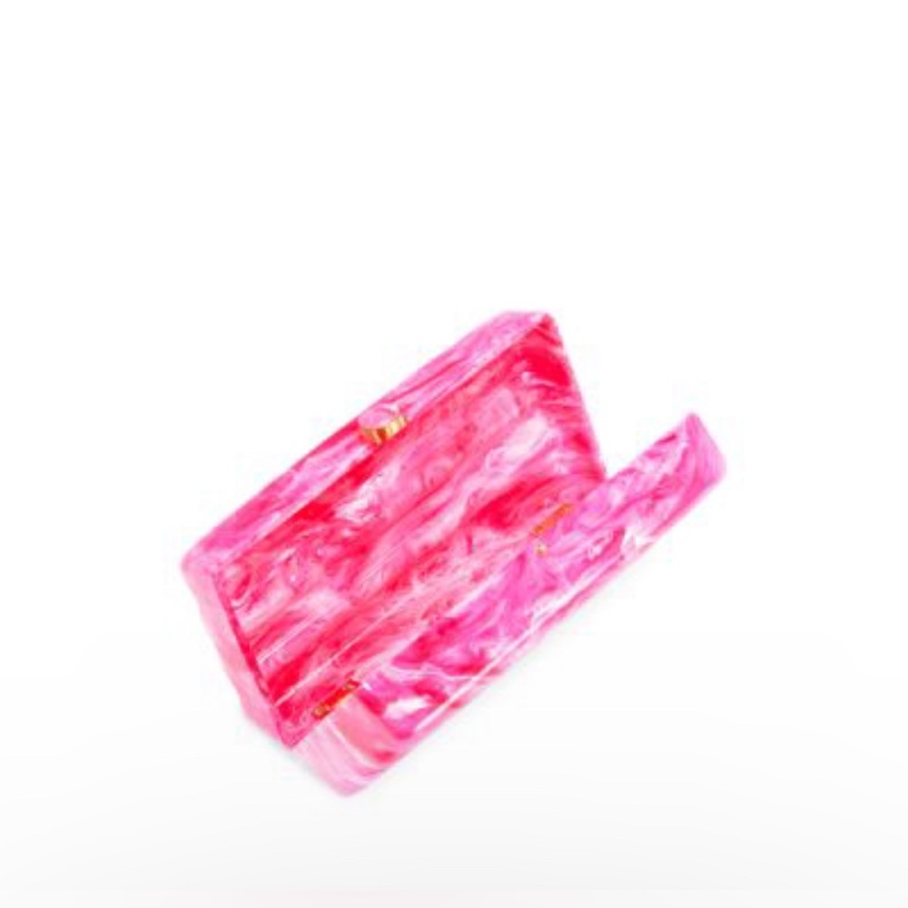 Cult Gaia Enid Box Clutch. Dragonfruit. - Picture 12 of 13